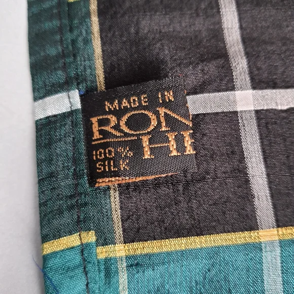 Silk check scarf - Picture 2 of 3